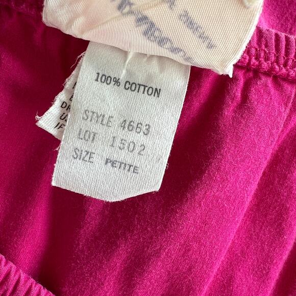 Vintage Wear-Abouts Ruffle One Piece Pink Barbiecore Strapless Romper Small - Picture 4 of 6